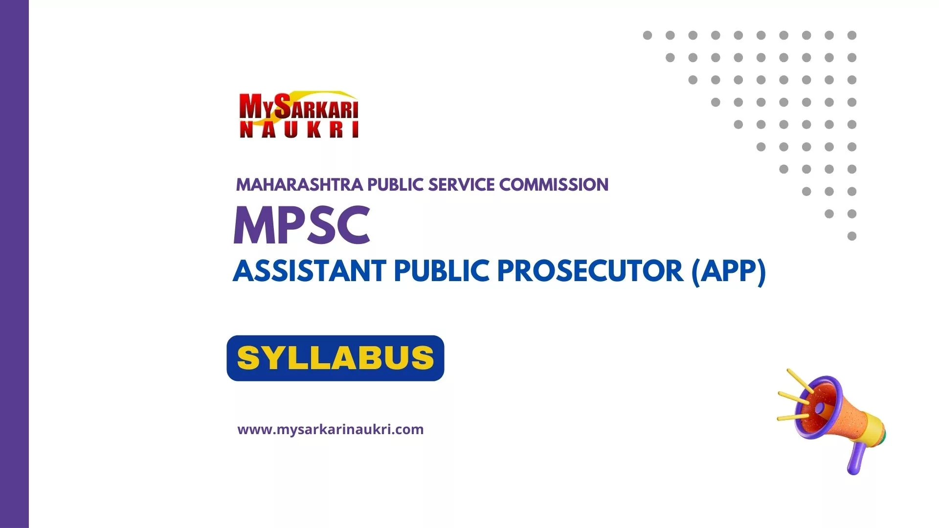 MPSC Assistant Public Prosecutor Syllabus