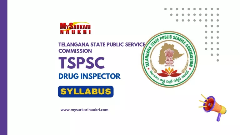 TSPSC Drug Inspector Syllabus