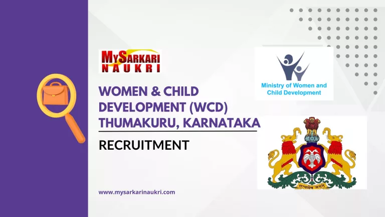 Women & Child Development (WCD) Thumakuru Recruitment