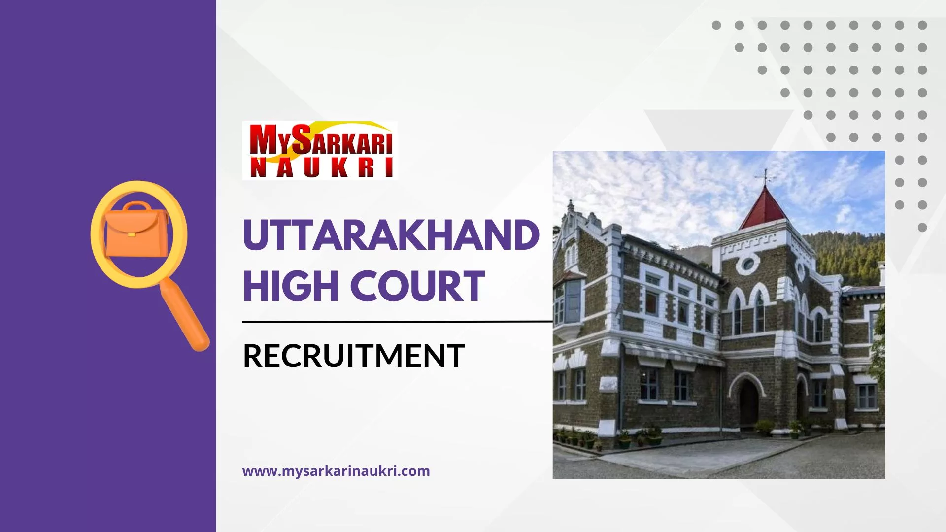 Uttarakhand High Court Recruitment