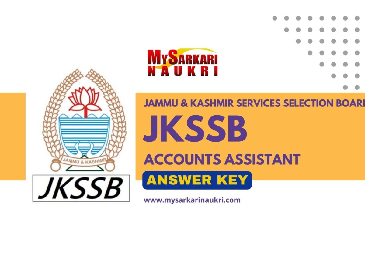 JKSSB Accounts Assistant Answer Key