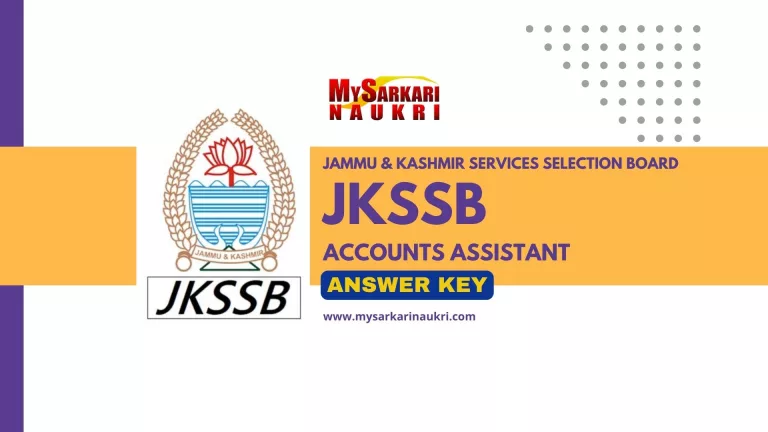 JKSSB Accounts Assistant Answer Key