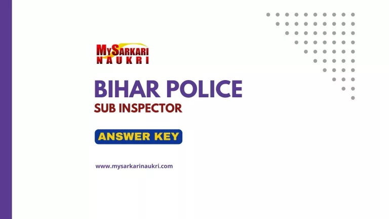 Bihar Police SI Answer Key 