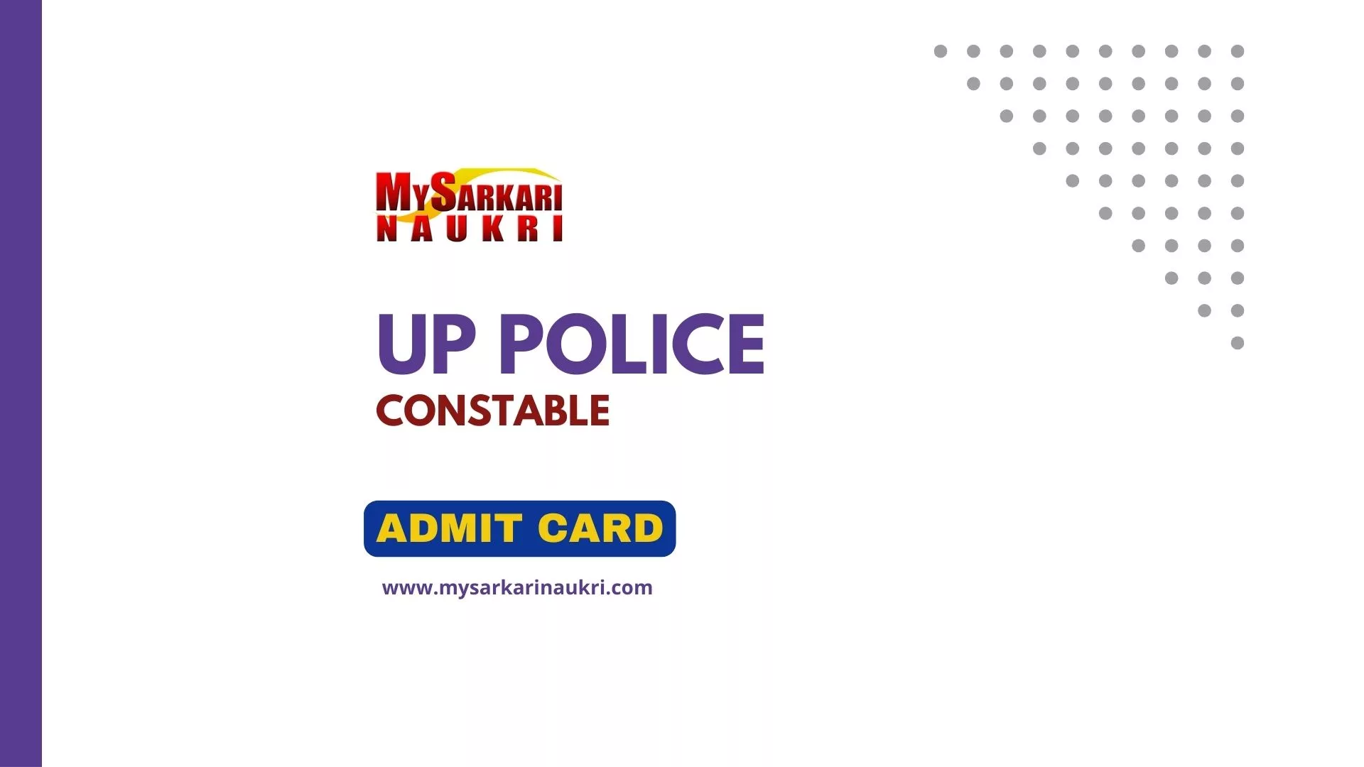 UP Police Constable Admit Card