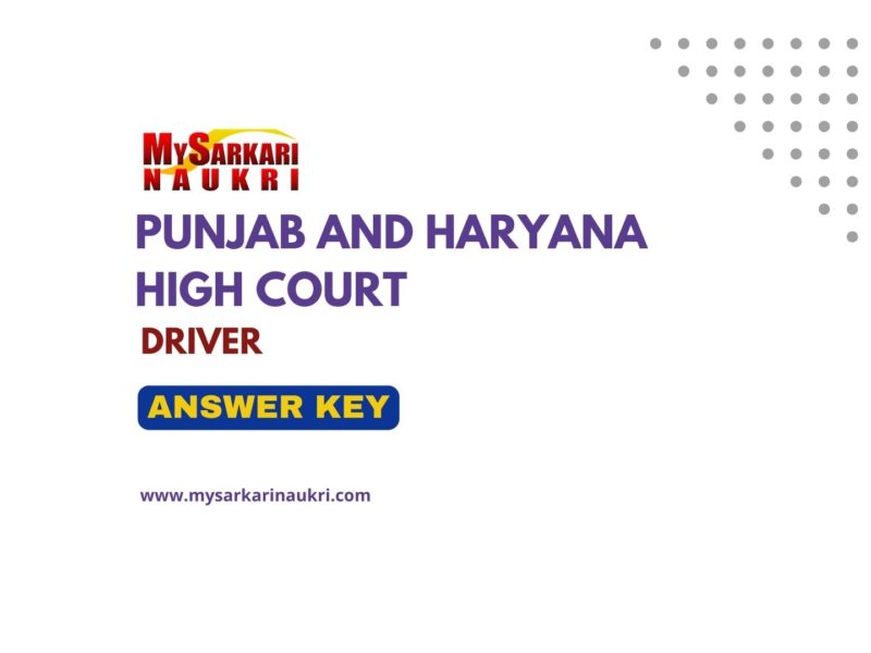 Punjab and Haryana High Court Driver Final Answer Key