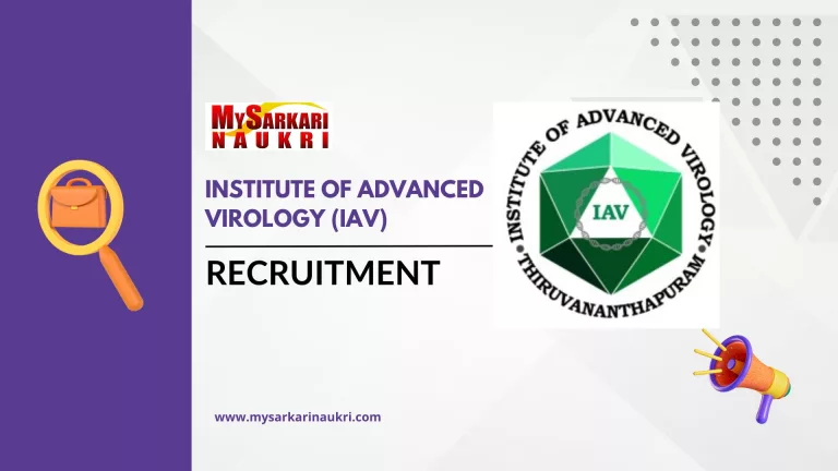 Institute of Advanced Virology (IAV) Recruitment