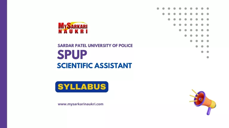 SPUP Scientific Assistant Syllabus