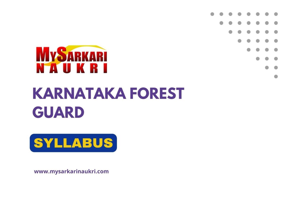 Karnataka Forest Guard Syllabus