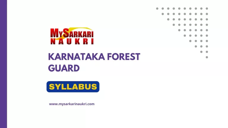 Karnataka Forest Guard Syllabus