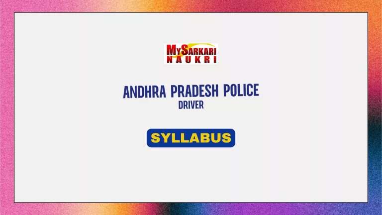 AP Police Driver Syllabus