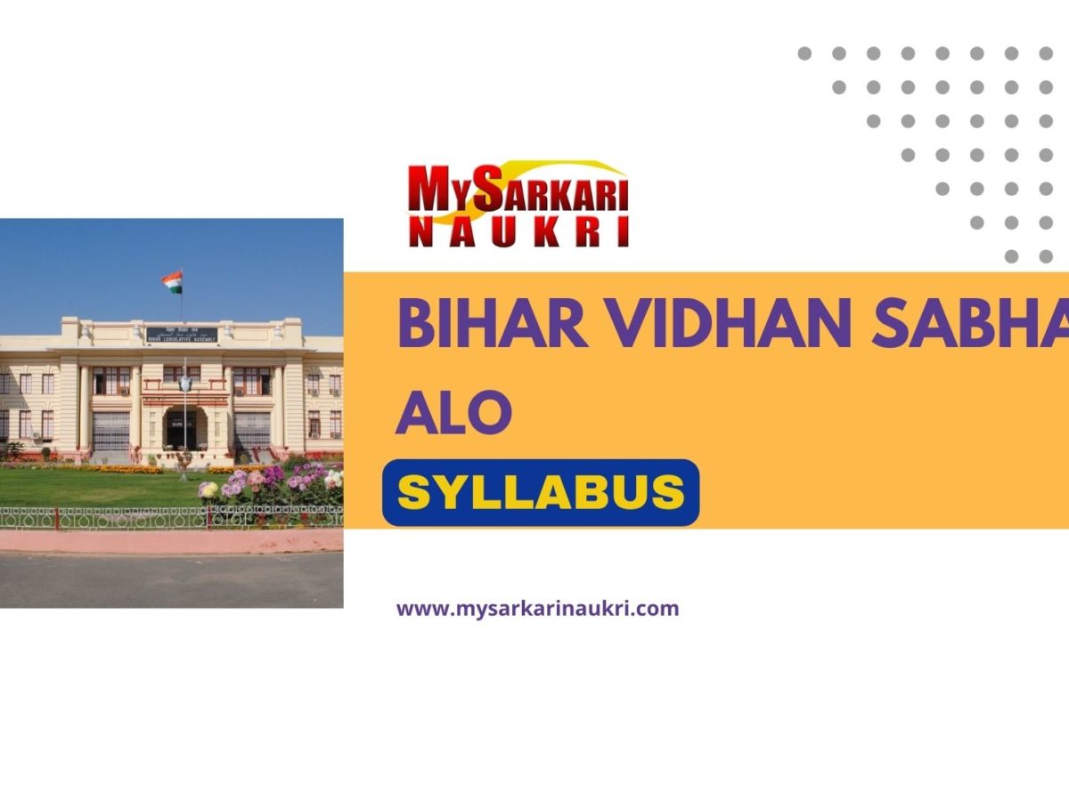 Bihar Vidhan Sabha ALO Syllabus