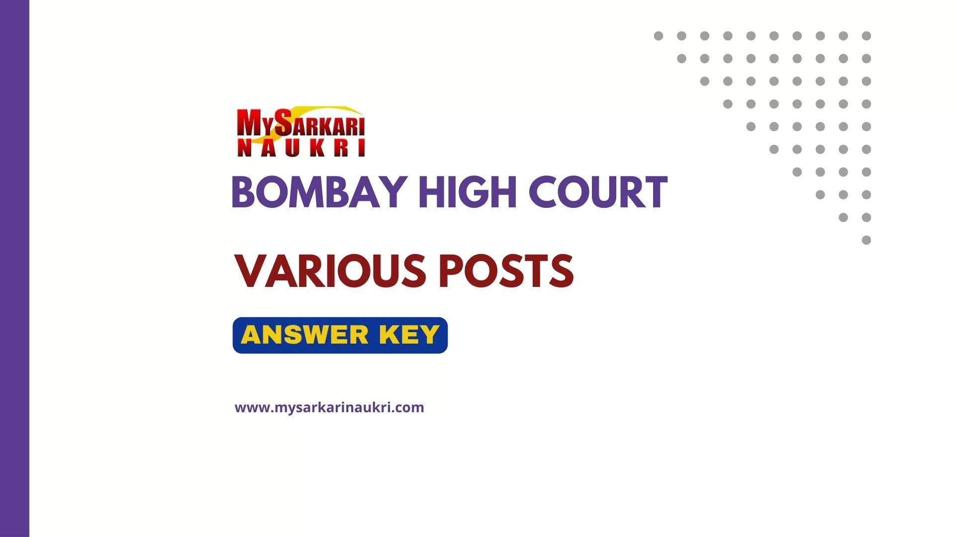 Bombay High Court Answer Key