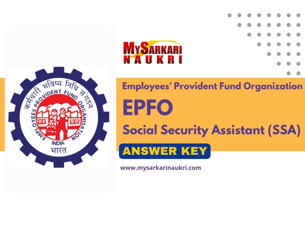 EPFO SSA Answer Key