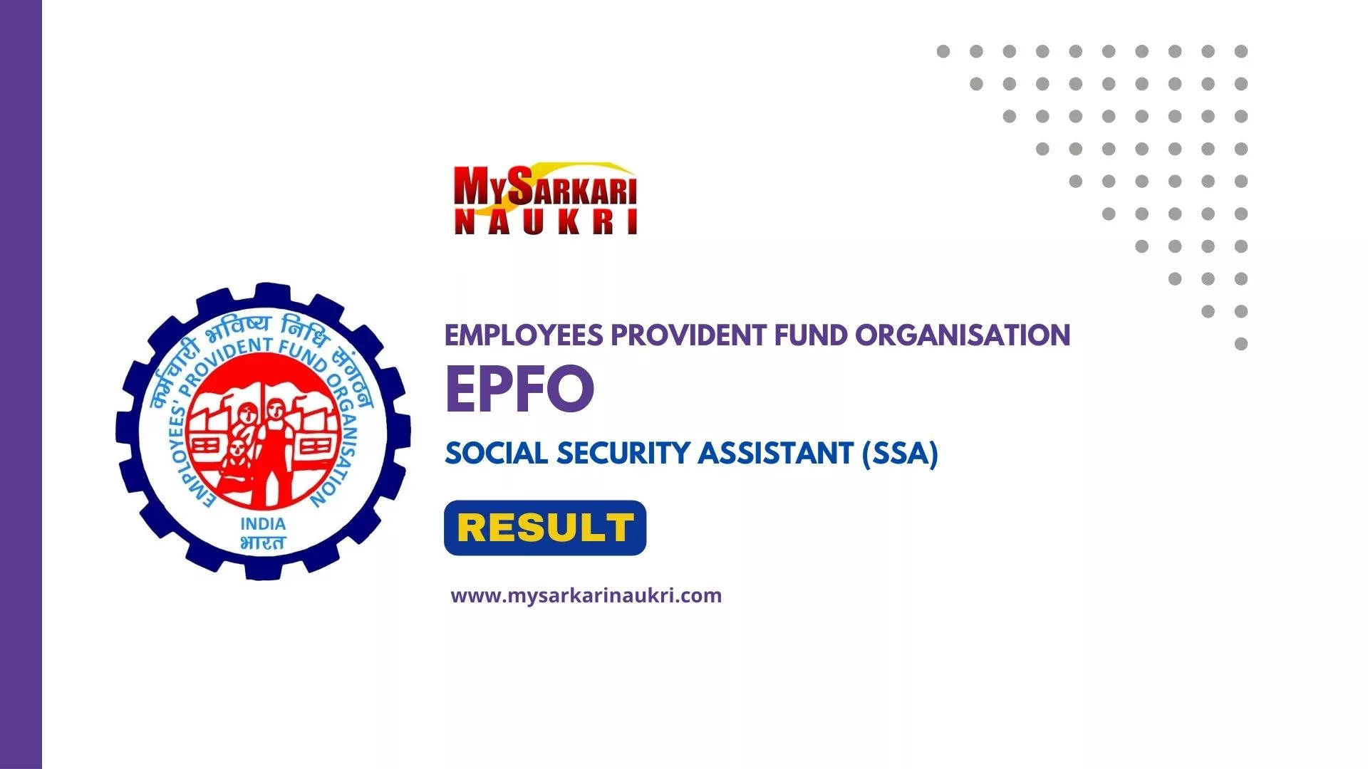 EPFO SSA Result