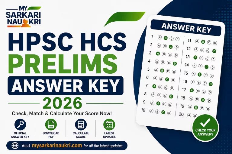 HPSC HCS Prelims Answer Key 2026