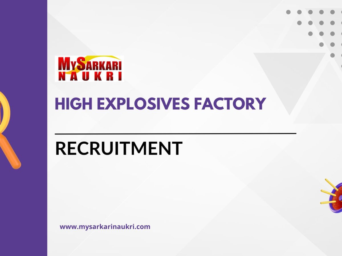 High Explosives Factory