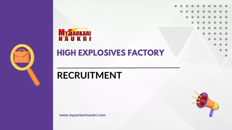 High Explosives Factory
