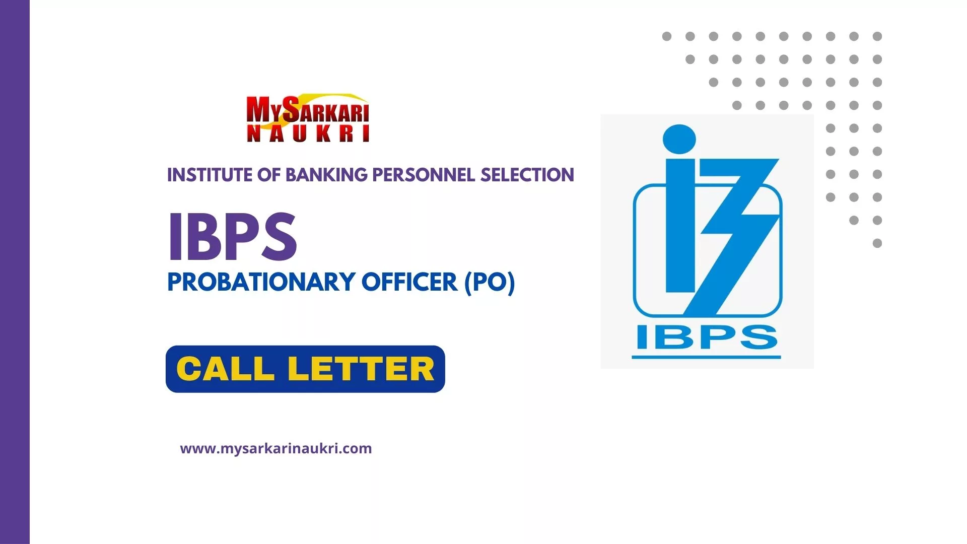 IBPS PO Call Letter