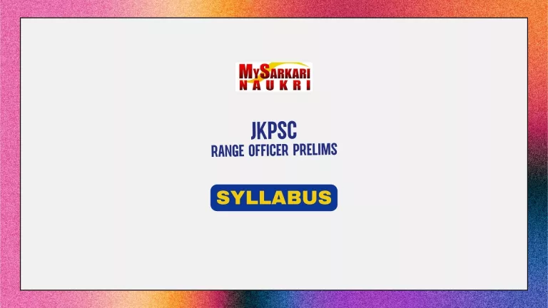 JKPSC Range Officer Prelims Syllabus