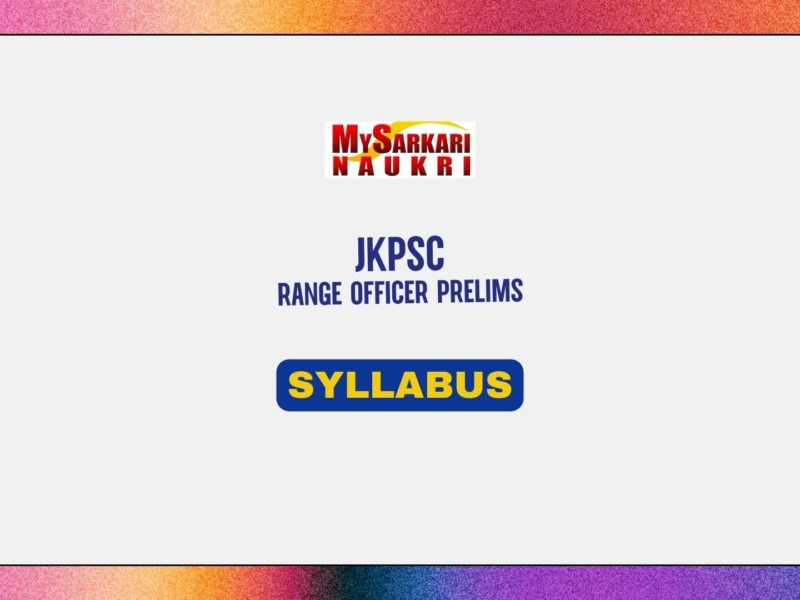 JKPSC Range Officer Prelims Syllabus
