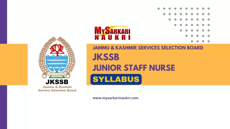 JKSSB Junior Staff Nurse Syllabus