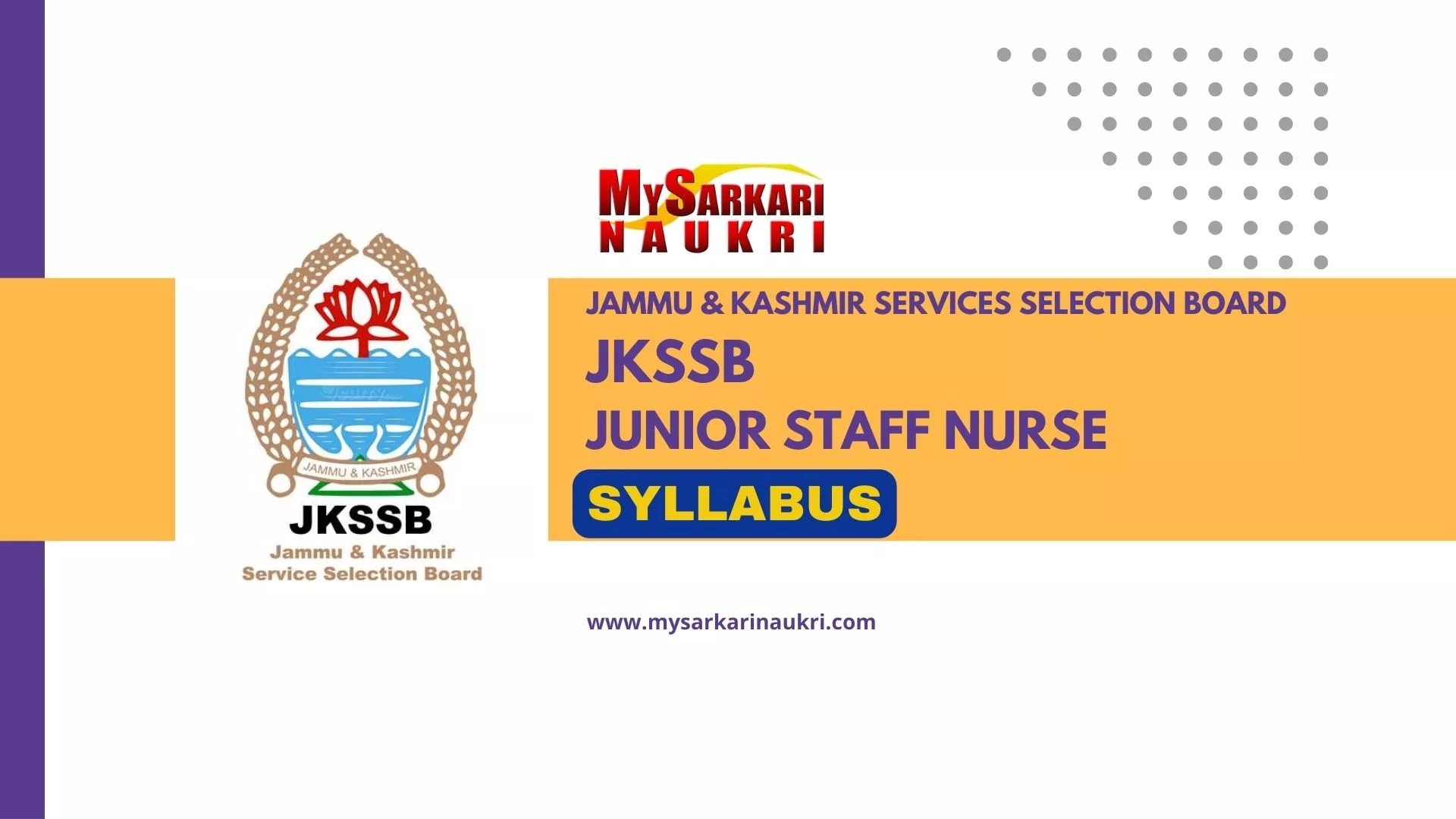 JKSSB Junior Staff Nurse Syllabus