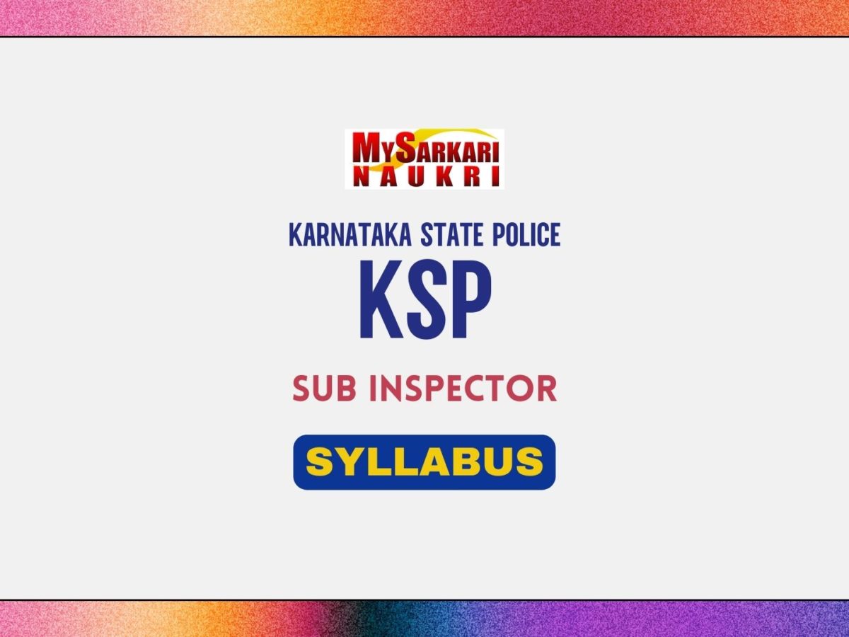 KSP SI Syllabus