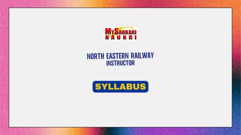 North Eastern Railway Instructor Syllabus