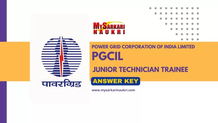 PGCIL Junior Technician Trainee Answer Key