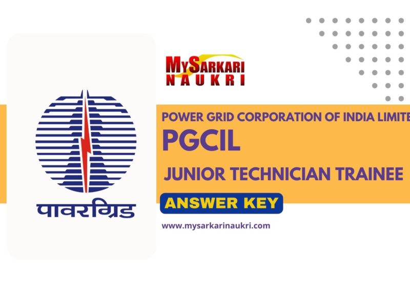 PGCIL Junior Technician Trainee Answer Key