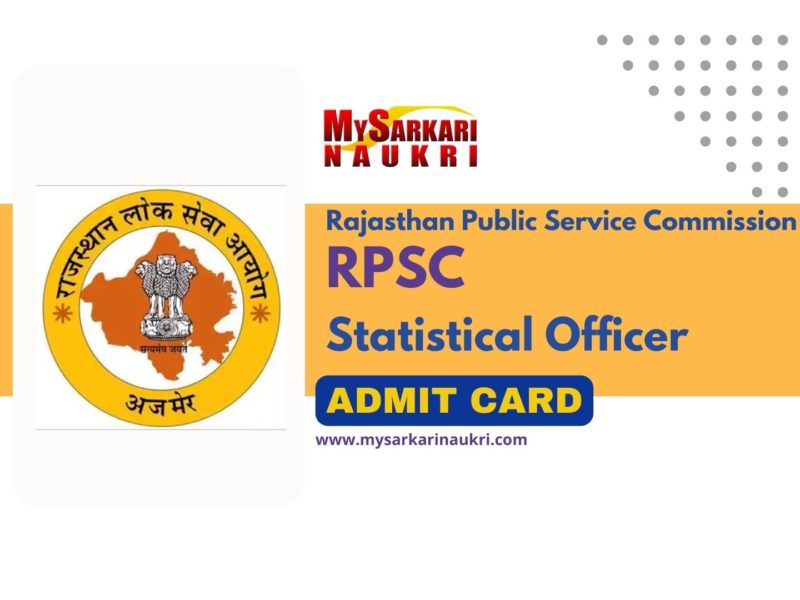 RPSC Statistical Officer Admit Card