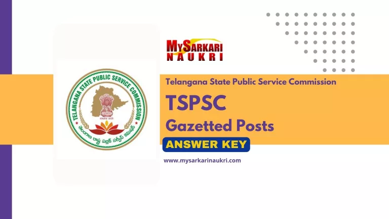 TSPSC Gazetted Posts Answer Key