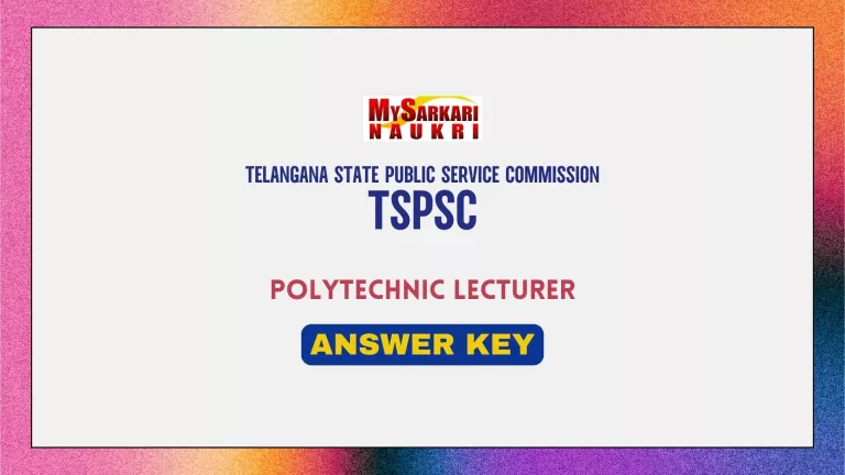 TSPSC Polytechnic Lecturer Answer Key