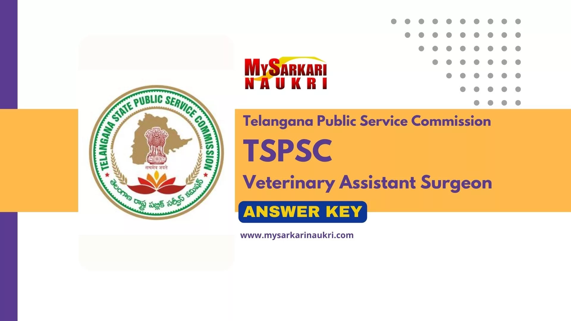 TSPSC Veterinary Assistant Surgeon Answer Key