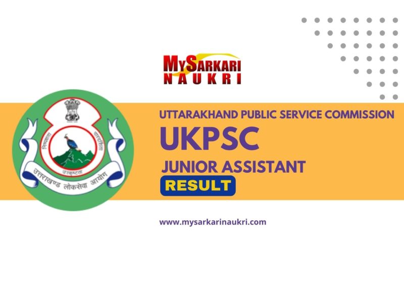 UKPSC Junior Assistant Result