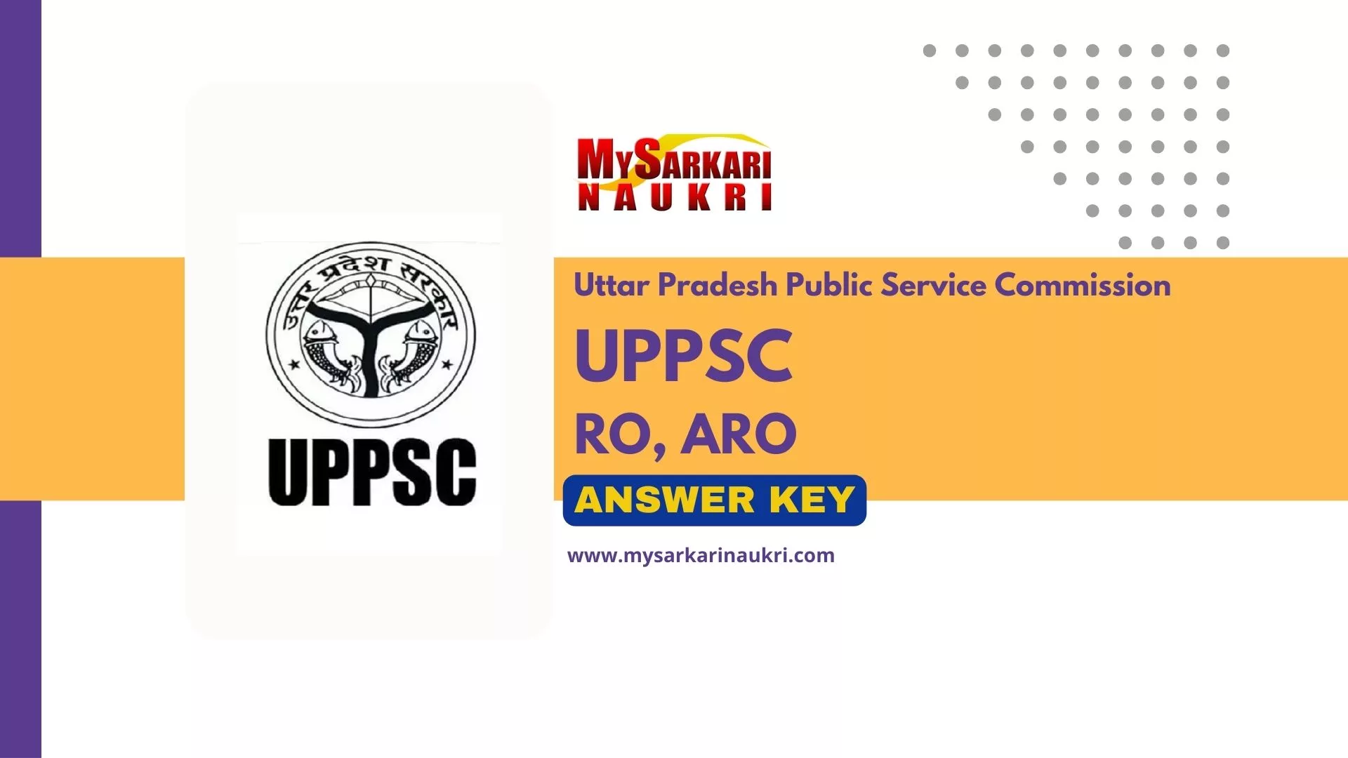 UPPSC RO ARO Answer Key