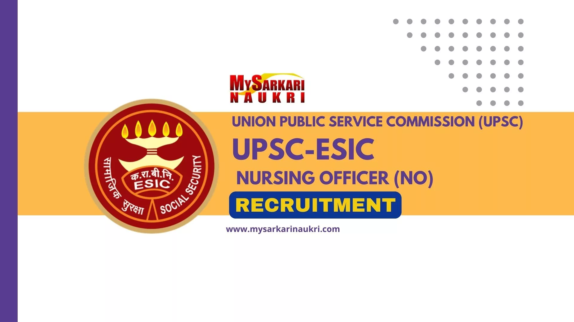 UPSC ESIC Nursing Officer