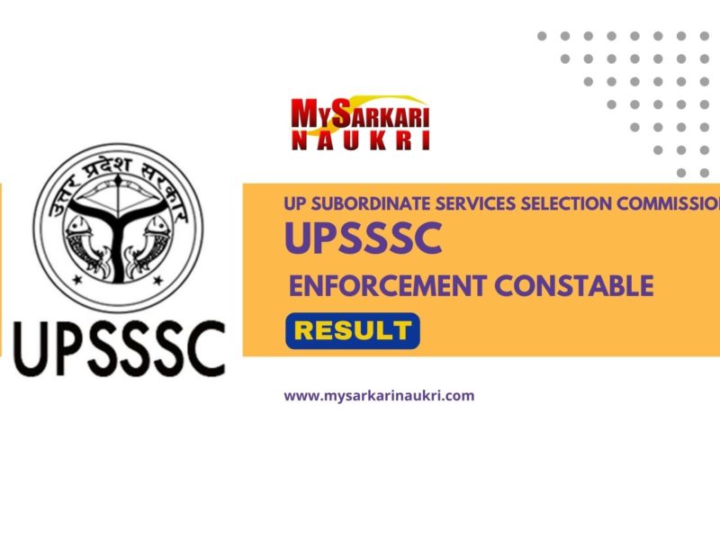 UPSSSC Enforcement Constable Result
