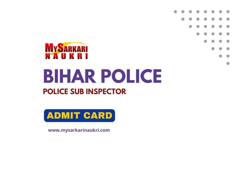 Bihar Police SI Admit Card