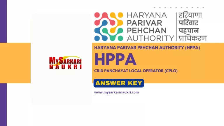 HPPA CRID Panchayat Local Operator (CPLO) Mains Answer Key