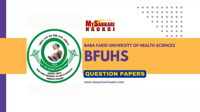 BFUHS Question Papers