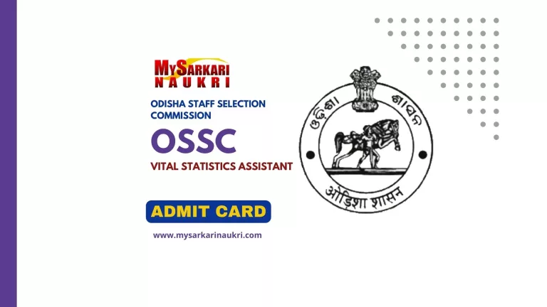OSSC Vital Statistics Assistant Admit Card