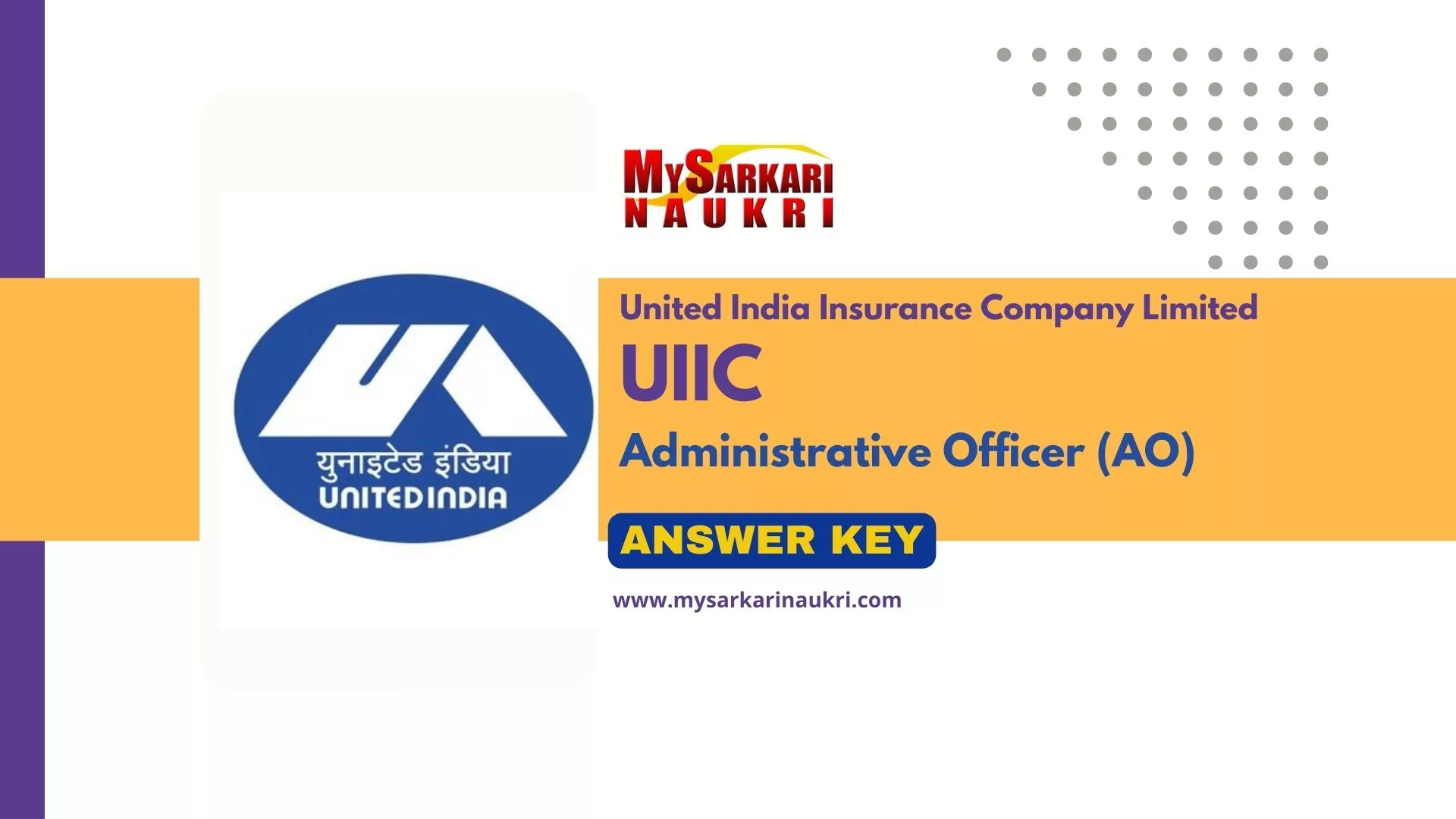 UIIC AO Answer Key