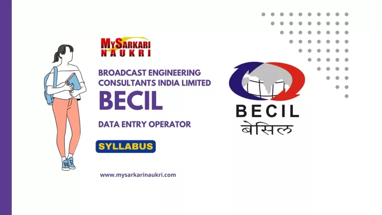 BECIL DEO Syllabus 