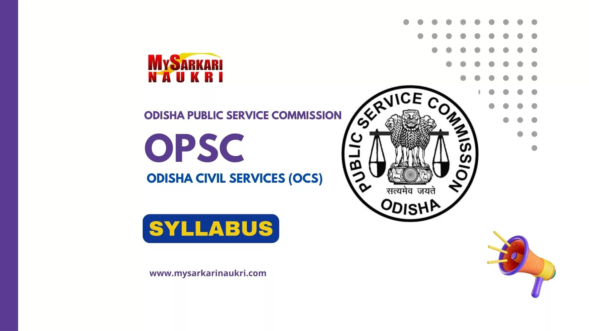 OPSC OCS Syllabus