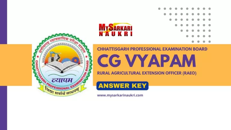 CG Vyapam RAEO Answer Key