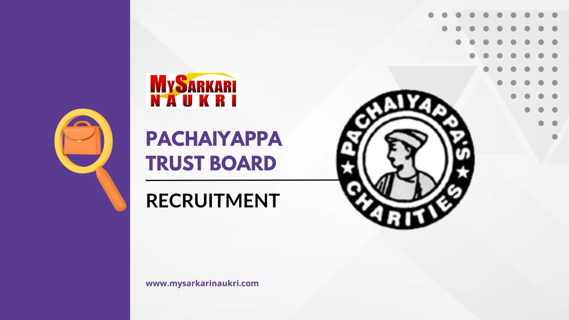 Pachaiyappa Trust Board Recruitment