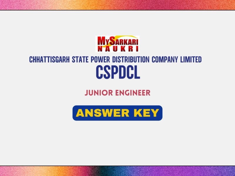 CSPDCL Junior Engineer Answer Key