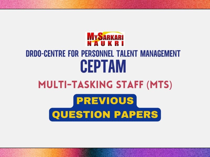 DRDO CEPTAM MTS Previous Question Papers