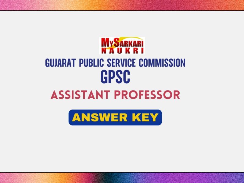 GPSC Assistant Professor Answer Key